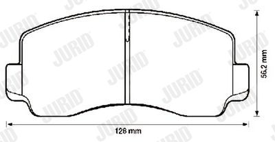 572302J JURID Комплект тормозных колодок, дисковый тормоз