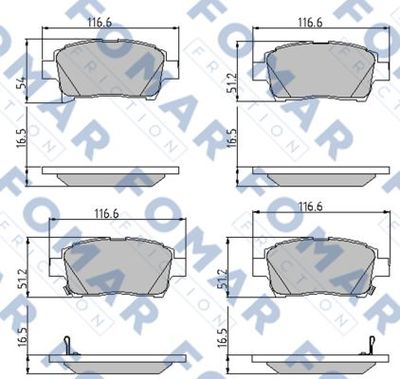 FO892181 FOMAR Friction Комплект тормозных колодок, дисковый тормоз