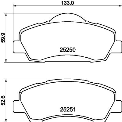 8DB355040561 HELLA PAGID Комплект тормозных колодок, дисковый тормоз