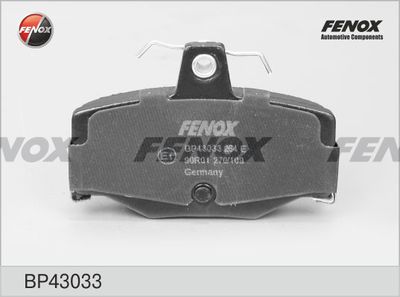 BP43033 FENOX Комплект тормозных колодок, дисковый тормоз