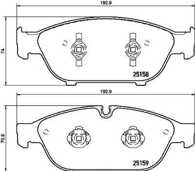 P85127 BREMBO Комплект тормозных колодок, дисковый тормоз