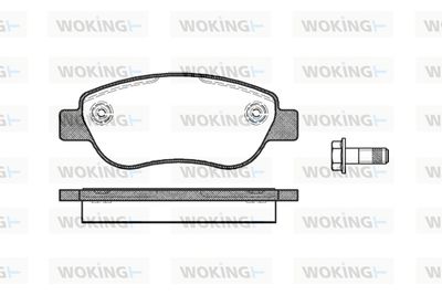 P1169300 WOKING Комплект тормозных колодок, дисковый тормоз