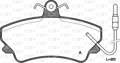 BPA040902 OPEN PARTS Комплект тормозных колодок, дисковый тормоз