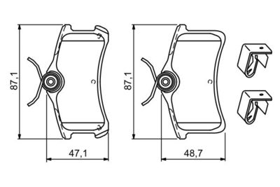 0986494274 BOSCH Комплект тормозных колодок, дисковый тормоз