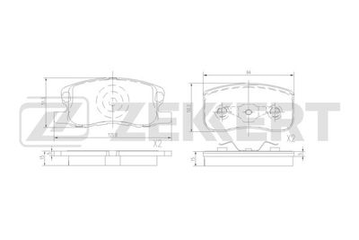 BS3026 ZEKKERT Комплект тормозных колодок, дисковый тормоз