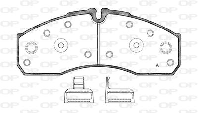 BPA065130 OPEN PARTS Комплект тормозных колодок, дисковый тормоз