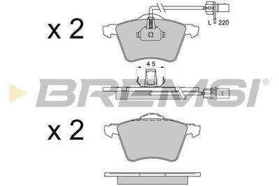 BP3506 BREMSI Комплект тормозных колодок, дисковый тормоз