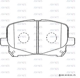 A1N101 ADVICS Комплект тормозных колодок, дисковый тормоз