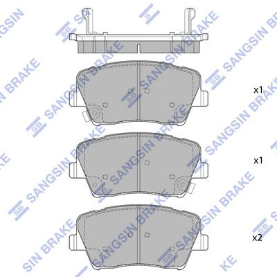 SP1778 Hi-Q Комплект тормозных колодок, дисковый тормоз