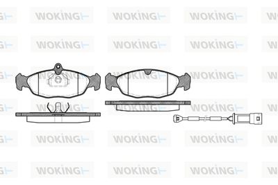 P293302 WOKING Комплект тормозных колодок, дисковый тормоз