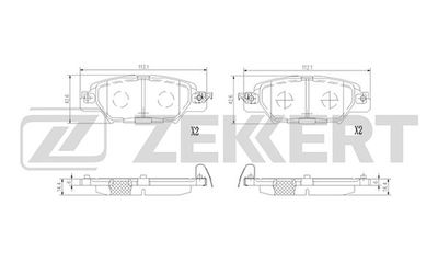 BS3019 ZEKKERT Комплект тормозных колодок, дисковый тормоз