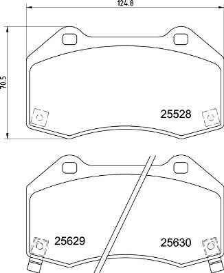 P23182 BREMBO Комплект тормозных колодок, дисковый тормоз