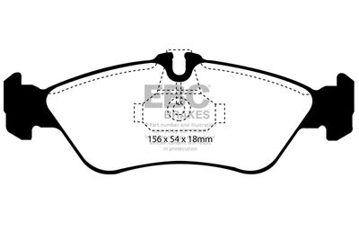 DP410702R EBC Brakes Комплект тормозных колодок, дисковый тормоз