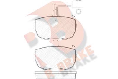 RB0671 R BRAKE Комплект тормозных колодок, дисковый тормоз