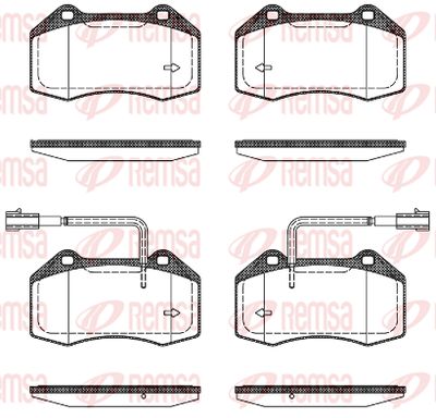 111322 REMSA Комплект тормозных колодок, дисковый тормоз