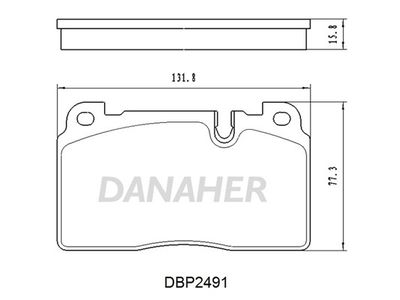 DBP2491 DANAHER Комплект тормозных колодок, дисковый тормоз