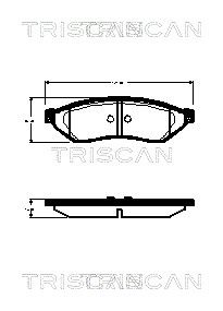 811021009 TRISCAN Комплект тормозных колодок, дисковый тормоз