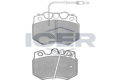 180465 ICER Комплект тормозных колодок, дисковый тормоз
