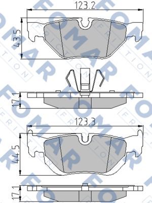 FO927281 FOMAR Friction Комплект тормозных колодок, дисковый тормоз