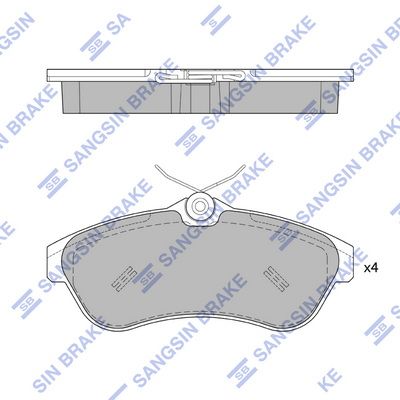 SP1866 Hi-Q Комплект тормозных колодок, дисковый тормоз