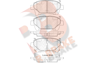 RB1926 R BRAKE Комплект тормозных колодок, дисковый тормоз