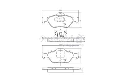 M05005 ASHUKI by Palidium Комплект тормозных колодок, дисковый тормоз