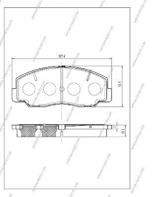 T360A33 NPS Комплект тормозных колодок, дисковый тормоз