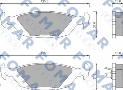 FO451181 FOMAR Friction Комплект тормозных колодок, дисковый тормоз