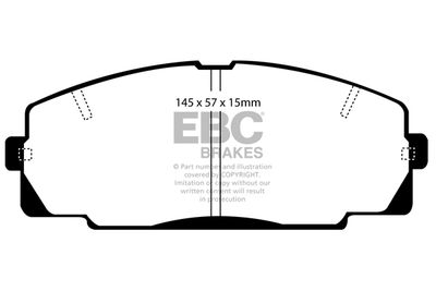 DP4722R EBC Brakes Комплект тормозных колодок, дисковый тормоз