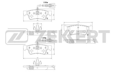 BS1374 ZEKKERT Комплект тормозных колодок, дисковый тормоз