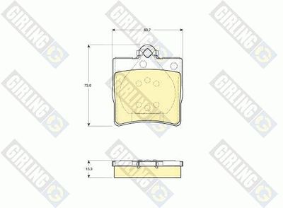 6113352 GIRLING Комплект тормозных колодок, дисковый тормоз