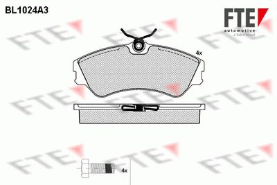 BL1024A3 FTE Комплект тормозных колодок, дисковый тормоз