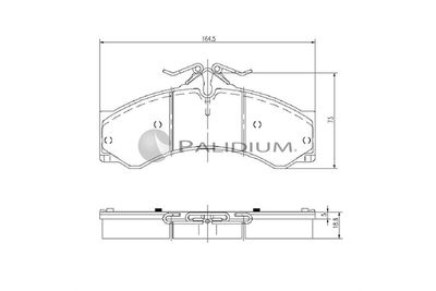 P11119 ASHUKI by Palidium Комплект тормозных колодок, дисковый тормоз