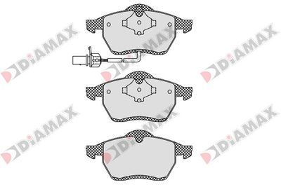 N09372 DIAMAX Комплект тормозных колодок, дисковый тормоз