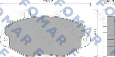 FO486481 FOMAR Friction Комплект тормозных колодок, дисковый тормоз