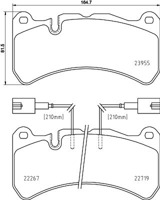 P23186 BREMBO Комплект тормозных колодок, дисковый тормоз