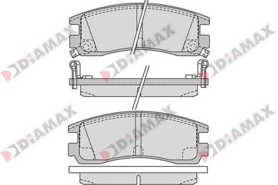 N09297 DIAMAX Комплект тормозных колодок, дисковый тормоз