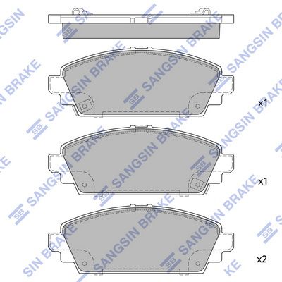 SP1572 Hi-Q Комплект тормозных колодок, дисковый тормоз