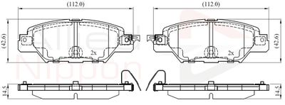 ADB32416 COMLINE Комплект тормозных колодок, дисковый тормоз