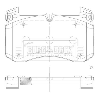 BBP2890 BORG & BECK Комплект тормозных колодок, дисковый тормоз