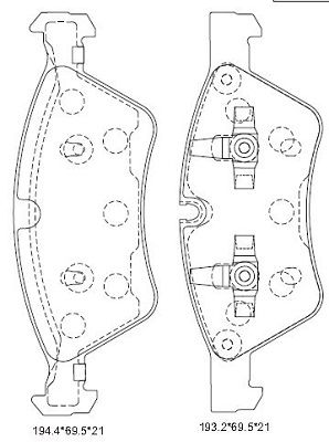 KD7549 ASIMCO Комплект тормозных колодок, дисковый тормоз