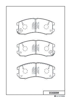 D3089M MK Kashiyama Комплект тормозных колодок, дисковый тормоз