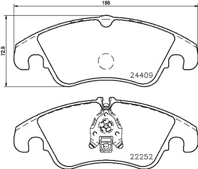 P85145 BREMBO Комплект тормозных колодок, дисковый тормоз