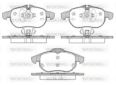 P988320 WOKING Комплект тормозных колодок, дисковый тормоз