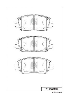 D11382MH MK Kashiyama Комплект тормозных колодок, дисковый тормоз