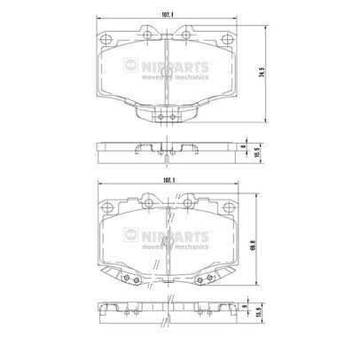 J3602056 NIPPARTS Комплект тормозных колодок, дисковый тормоз