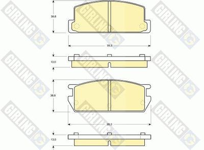 6102149 GIRLING Комплект тормозных колодок, дисковый тормоз