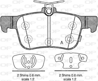 BPA155112 OPEN PARTS Комплект тормозных колодок, дисковый тормоз