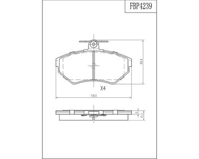 FBP4239 FI.BA Комплект тормозных колодок, дисковый тормоз