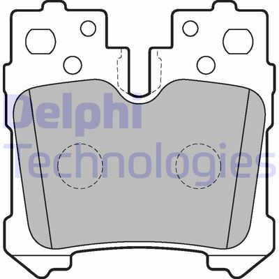 LP2214 DELPHI Комплект тормозных колодок, дисковый тормоз